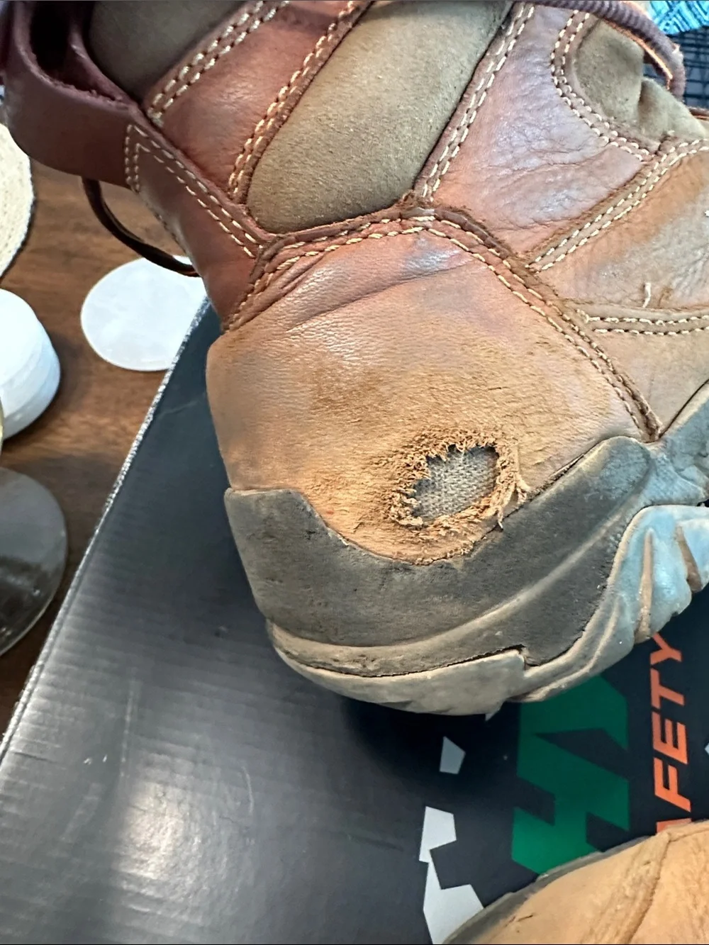 Well Worn Hytest Steel Toe Boots